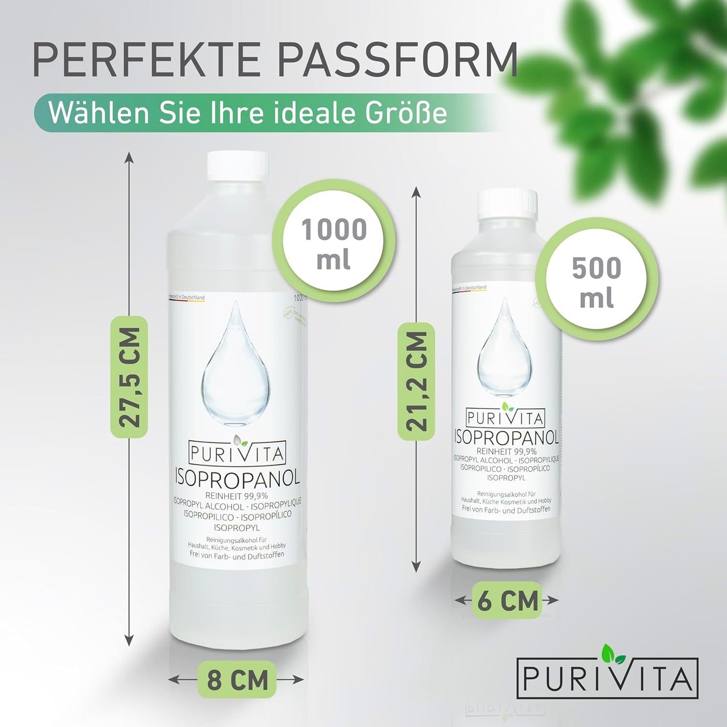 Purivita – Isopropanol in der praktischen 1000 ml Flasche