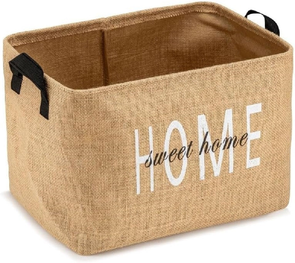Prendi Home 2er Set Faltbare Jute Aufbewahrungskörbe