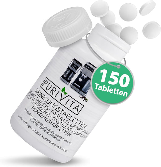 Purivita 2-Phasen REINIGUNGSTABLETTEN Kaffeevollautomaten 150 Tabs