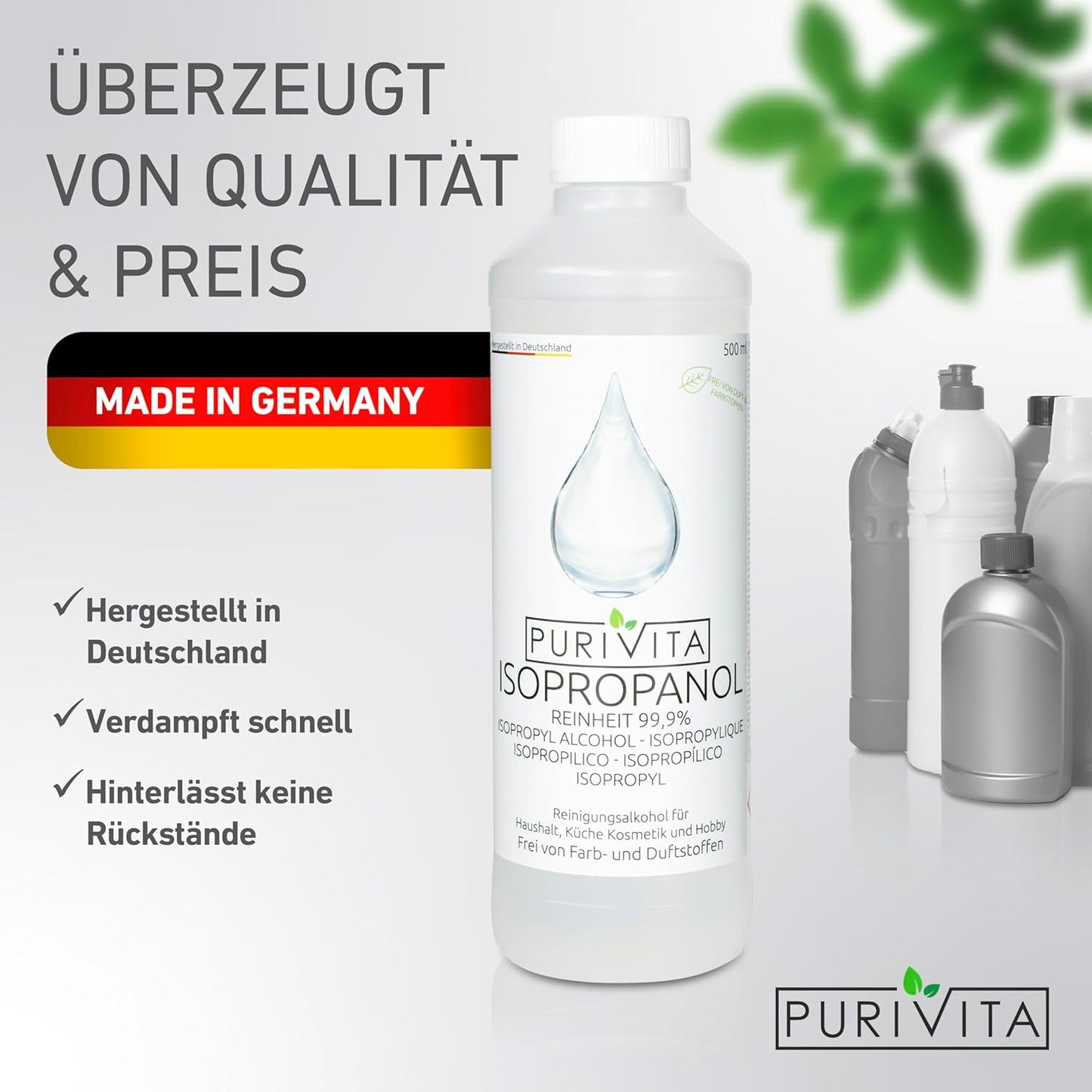 Purivita – Isopropanol in der praktischen 1000 ml Flasche