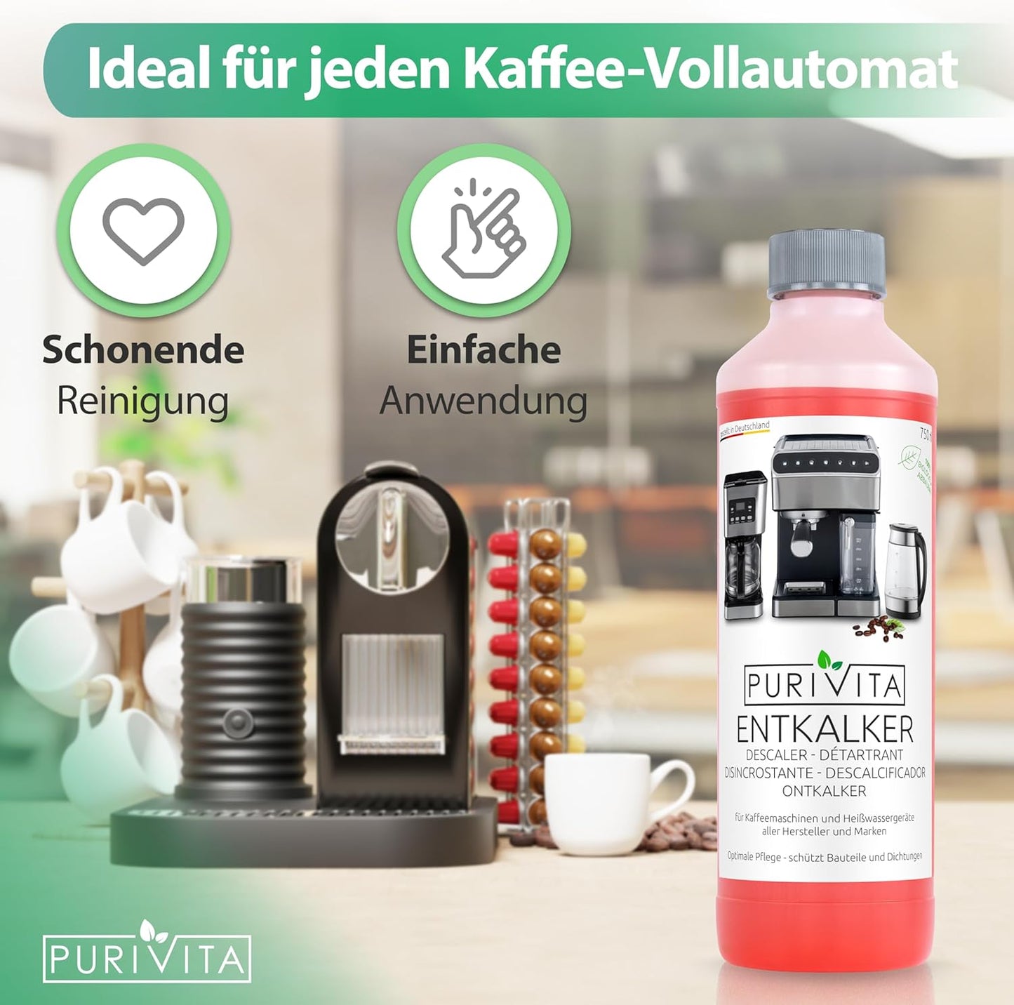 Purivita Universal Entkalker 750ml Flasche Flüssigentkalker