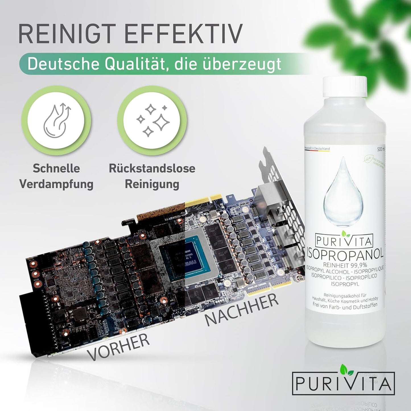 Purivita – Isopropanol in der praktischen 1000 ml Flasche