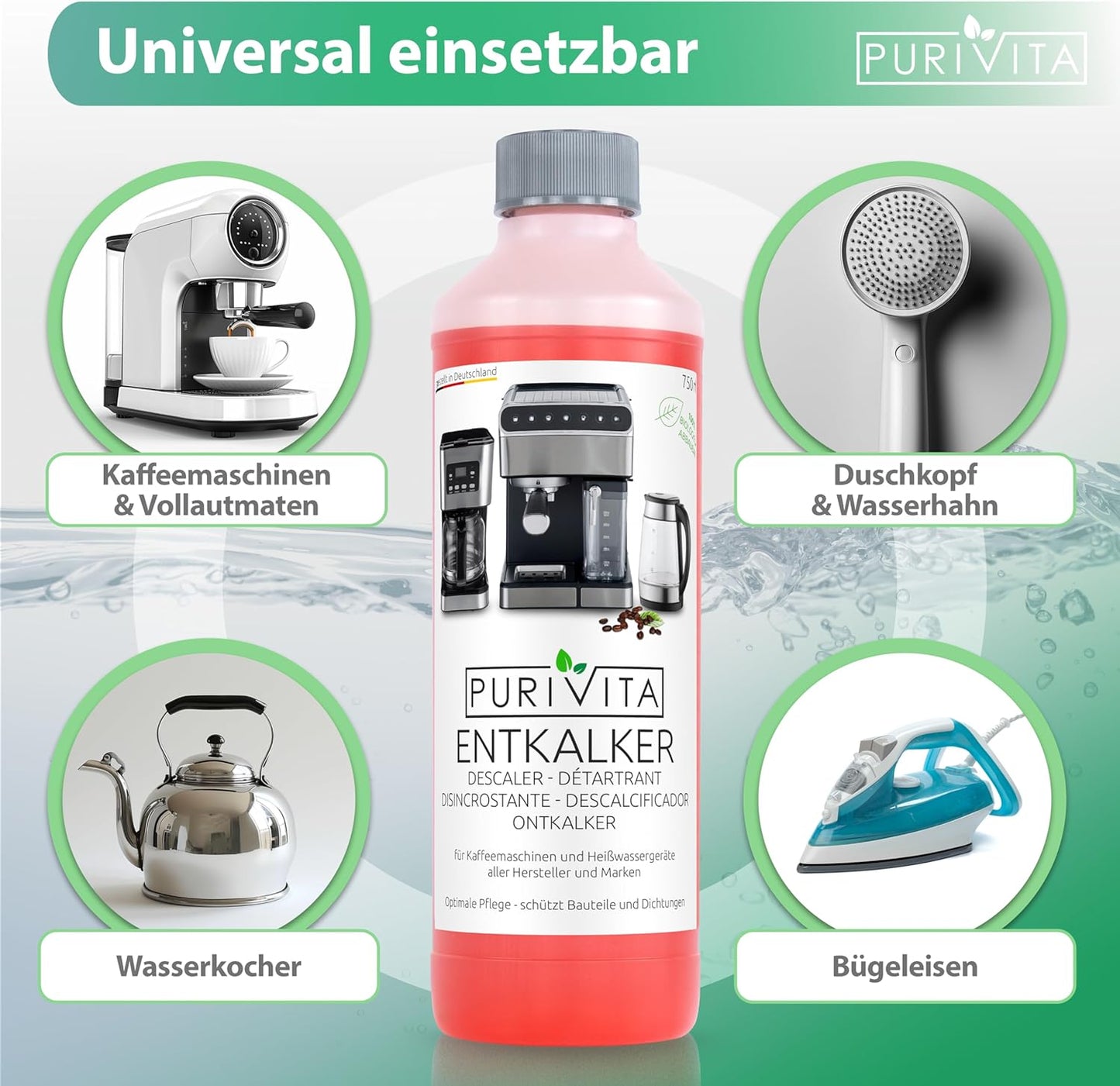 Purivita Universal Entkalker 750ml Flasche Flüssigentkalker