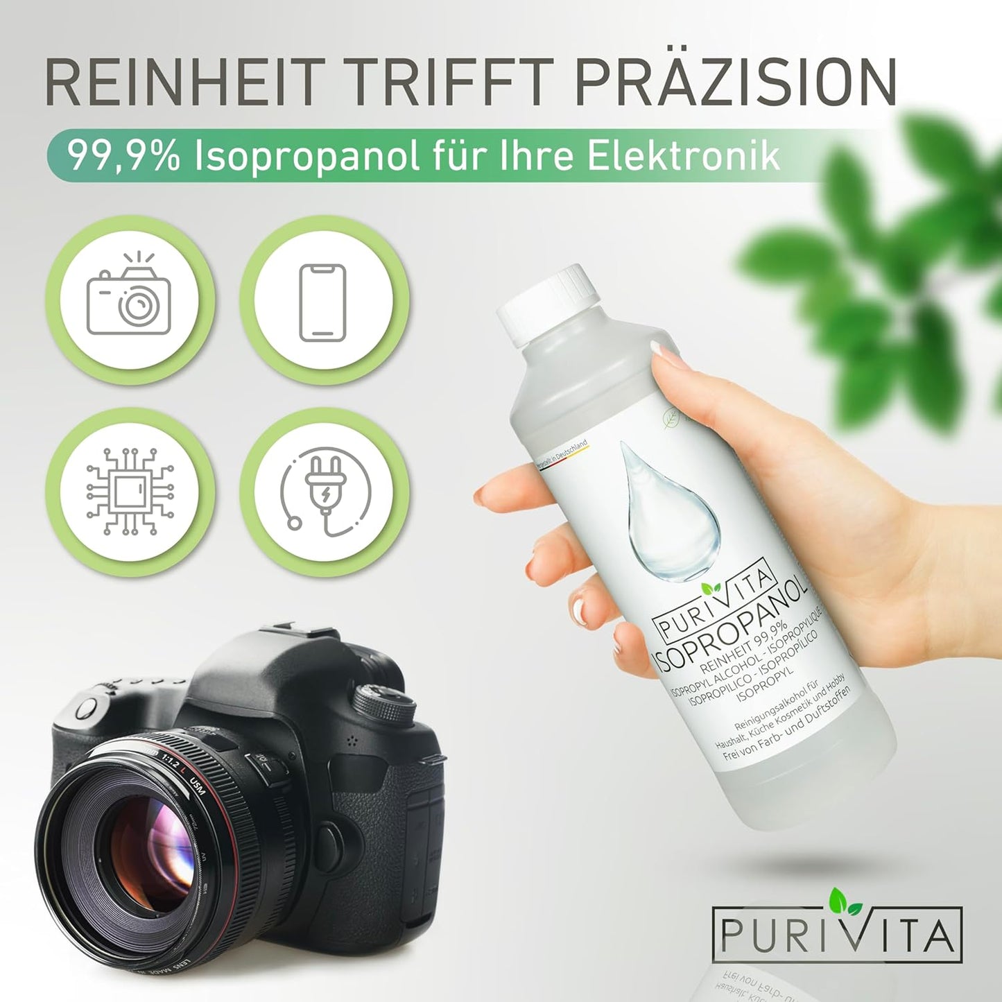 Purivita – Isopropanol in der praktischen 1000 ml Flasche