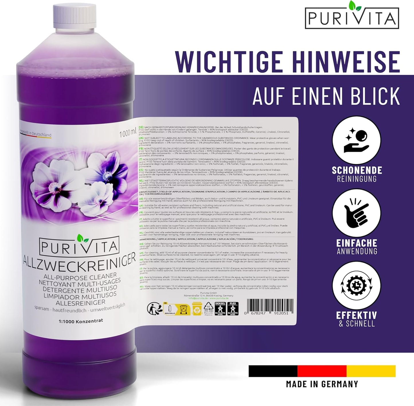 Purivita - Allzweckreiniger Konzentrat 1000 ml