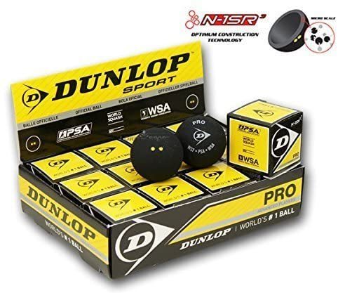 12er Karton Dunlop Pro Squashbälle, DSQV Offizieller Spielball