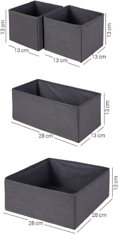 Prendi Home 4-teiliges faltbares Schubladen & Kleiderschrank Set