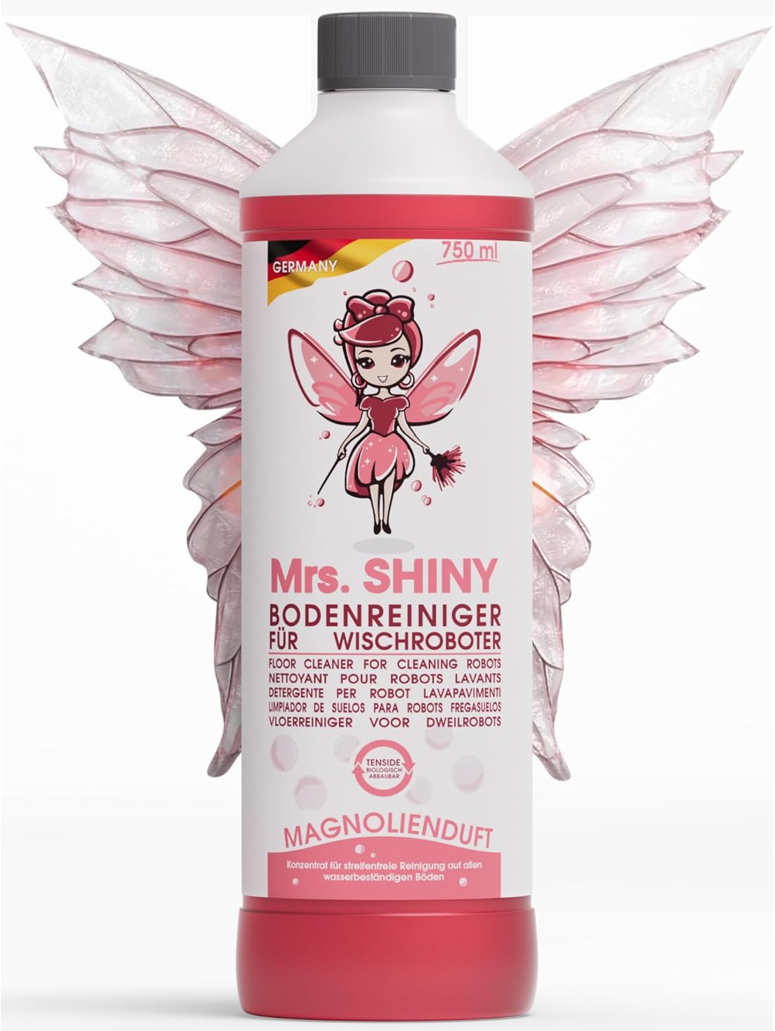 Mrs. Shiny-Bodenreiniger für Wischroboter 750ml Konzentrat Duft : Magnolia
