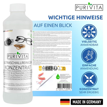 Purivita Ultraschallreiniger, Konzentrat, 1000 ml