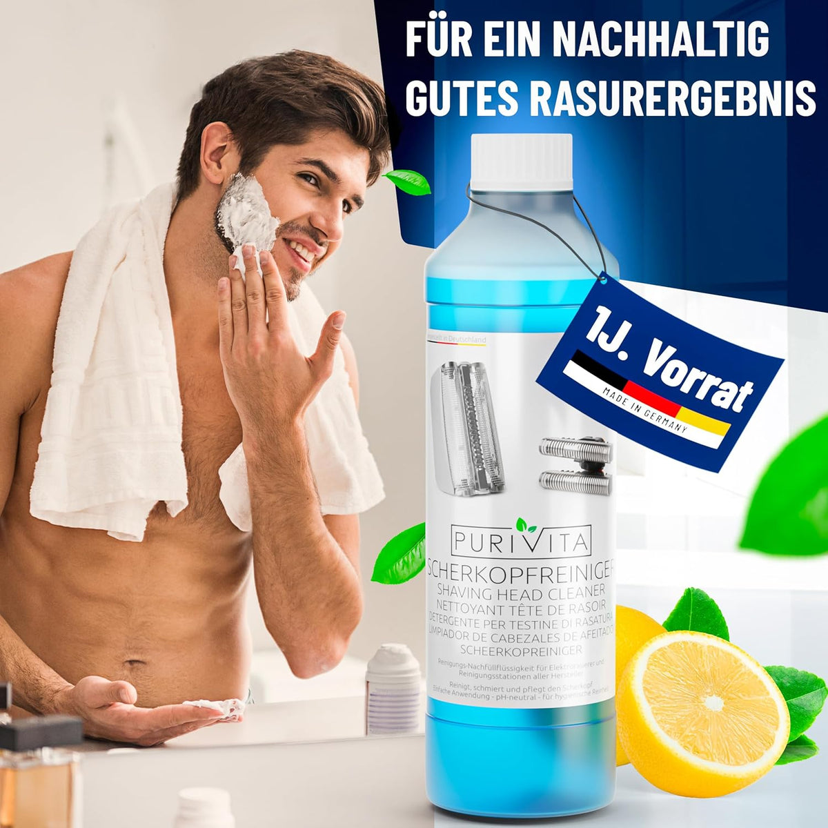 PURIVITA® Scherkopfreiniger Nachfüllflüssigkeit 500ml