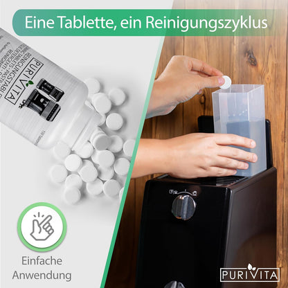 Purivita 2-Phasen REINIGUNGSTABLETTEN Kaffeevollautomaten 150 Tabs